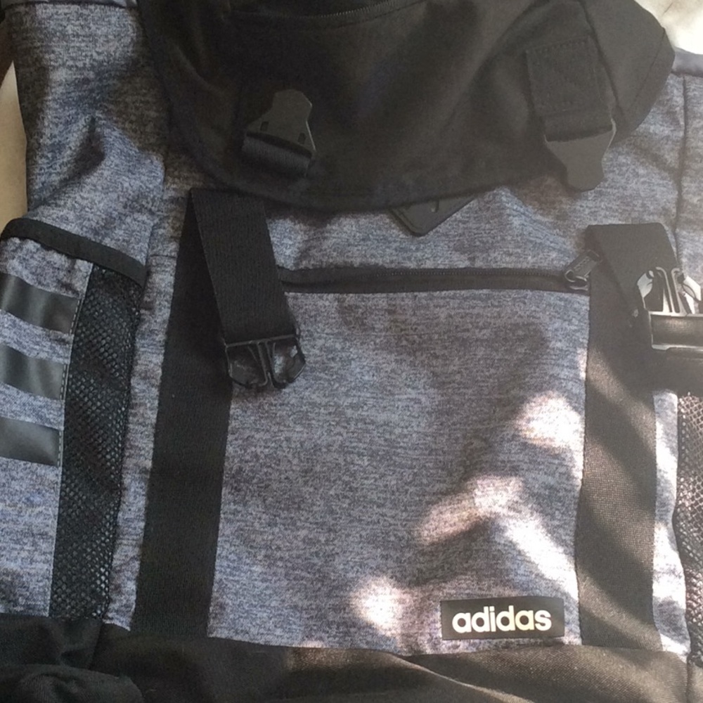 Adidas 3 stripe drawstring laptop backpack